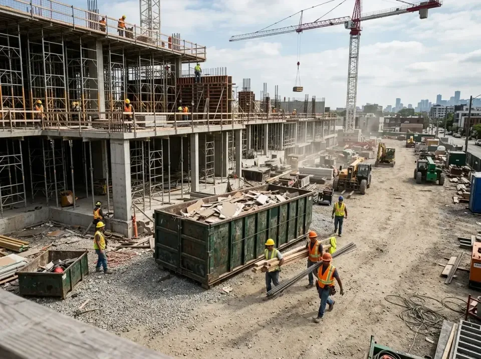 commercial-construction-site-w-002 — frequently asked questions, Low Cost Construction Dumpster Rental in Rogers, MN